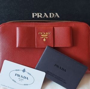 Prada Saffiano Fiocco Wallet